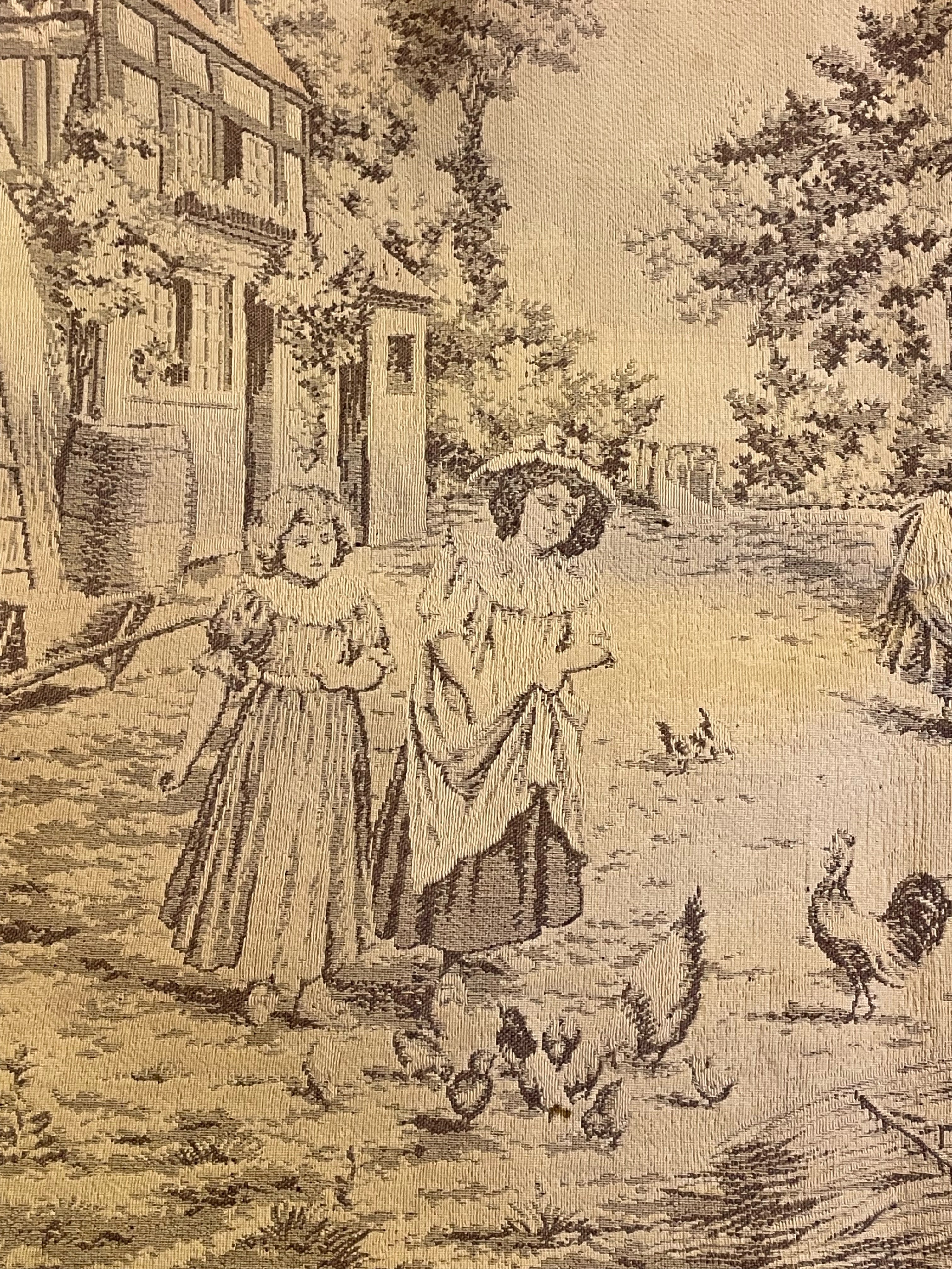 Vacker antik vepa 1800 tal föreställande ett skördemotiv.