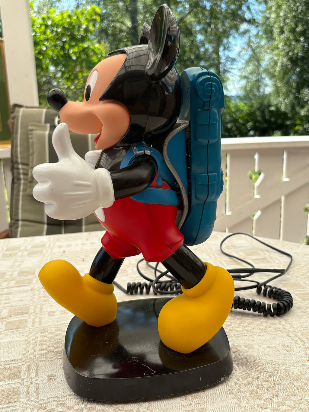 Retro telefon 1980 tal. Micky Maus från TYCO. 1980 talets mest eftertraktade Disney telefon i fint skick.