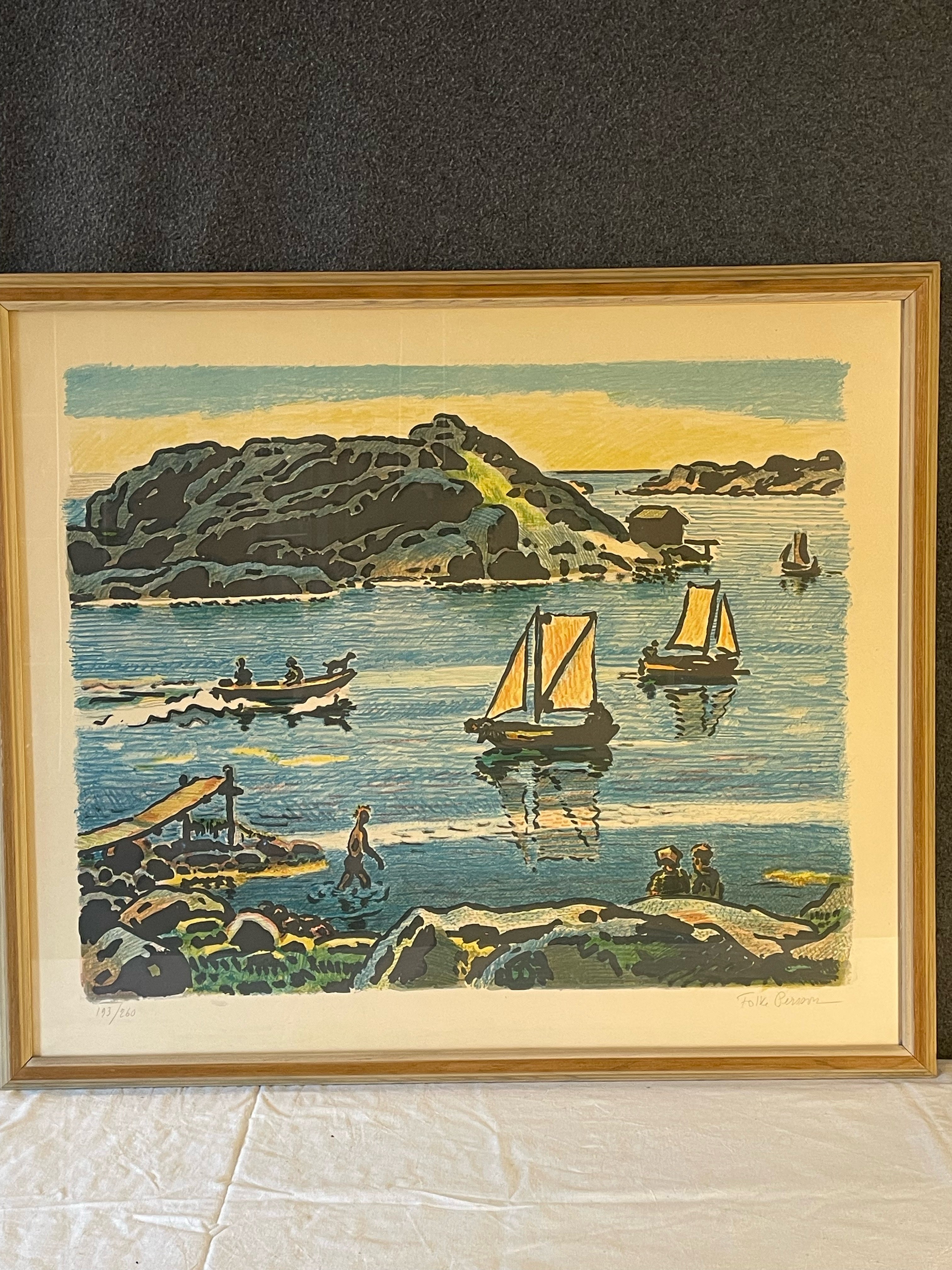 Fin litografi utav konstnären Folke Persson.